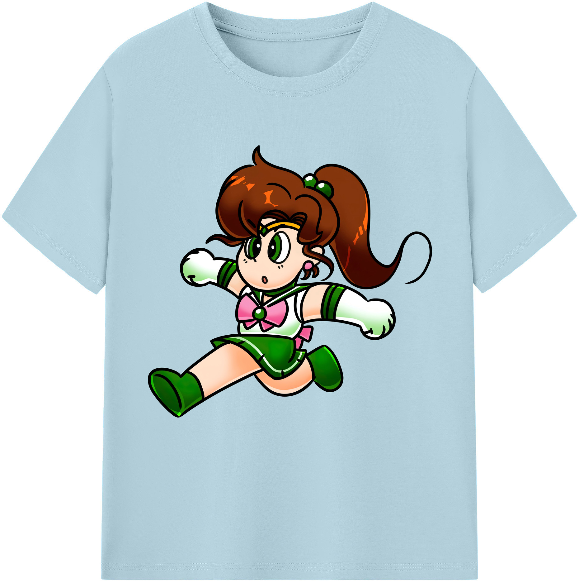 （画像用） 美少女戦士セーラームーン 木野 まこと きの まこと Sailor Moon Kino Makoto （セーラージュピター；Sailor Jupiter） 綿100％半袖Tシャツ（フロントプリント）